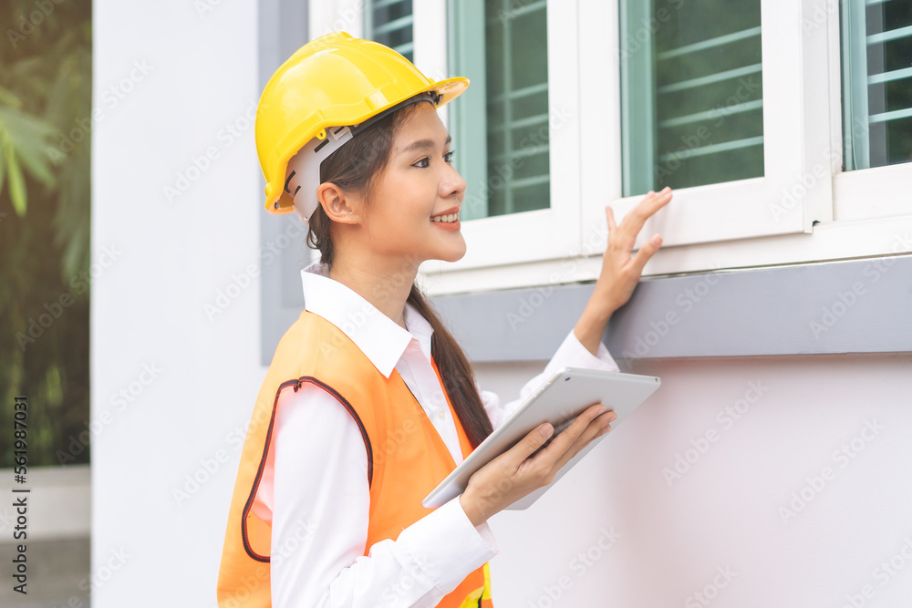 Professional inspector on site